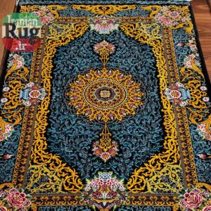 PERSIAN Gold Rug Silk QOM Handmade Rug-1x1.5m-3.28x4.92ft-#2112-c