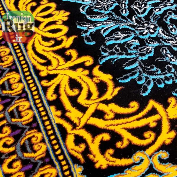 PERSIAN Gold Rug Silk QOM Handmade Rug-1x1.5m-3.28x4.92ft-#2112-details