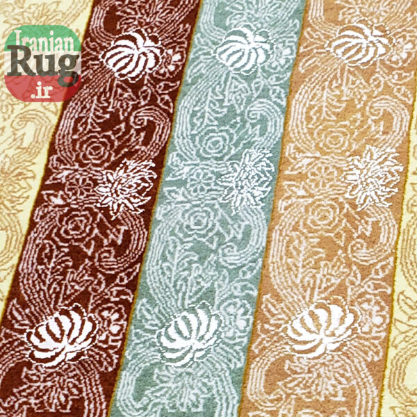 PERSIAN-Rug-BIJAR-Handmade-Yellow-Rug-Moharamat-2x3m-6x9ft-#8110-colorful-columns3