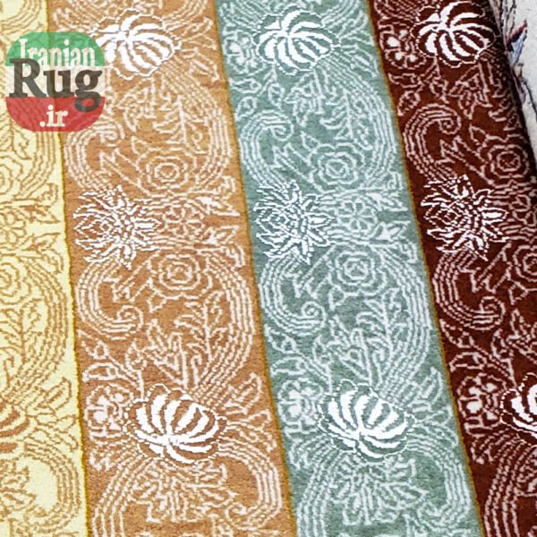 PERSIAN-Rug-BIJAR-Handmade-Yellow-Rug-Moharamat-2x3m-6x9ft-#8110-colorful-columns4