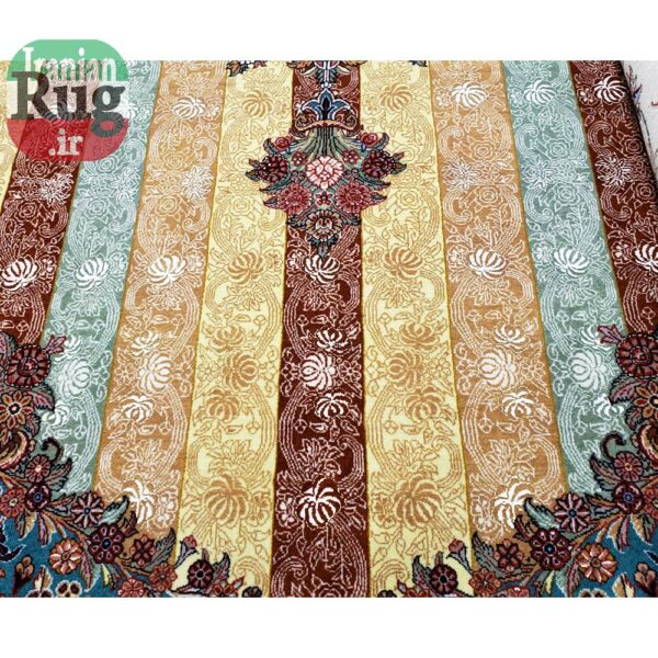 PERSIAN-Rug-BIJAR-Handmade-Yellow-Rug-Moharamat-2x3m-6x9ft-#8110-colorful-columns5