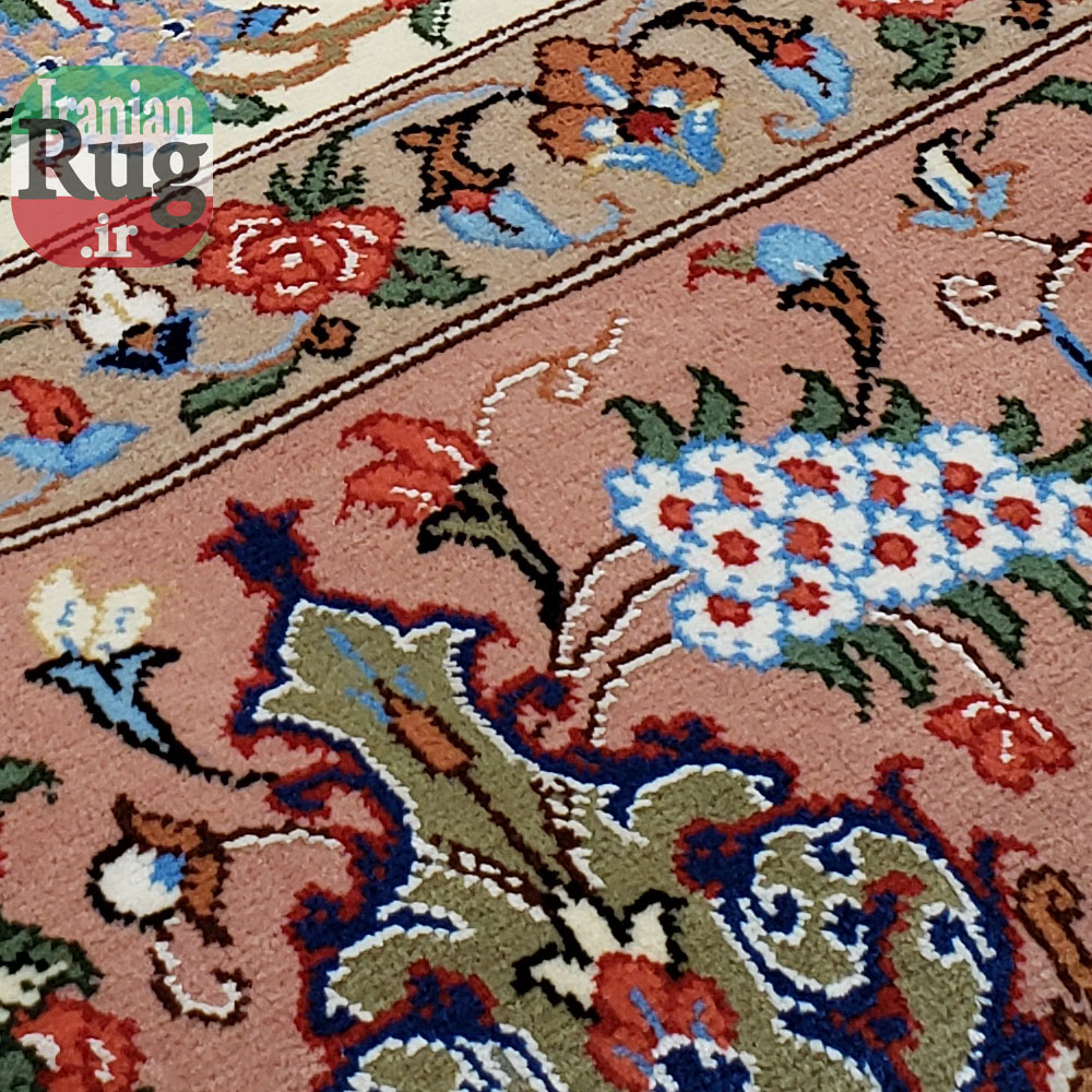 PERSIAN-Rug-KASHMAR-Handmade-Rug-Floral-Design-2x3m-6x9ft-#8105-bottom-detail2