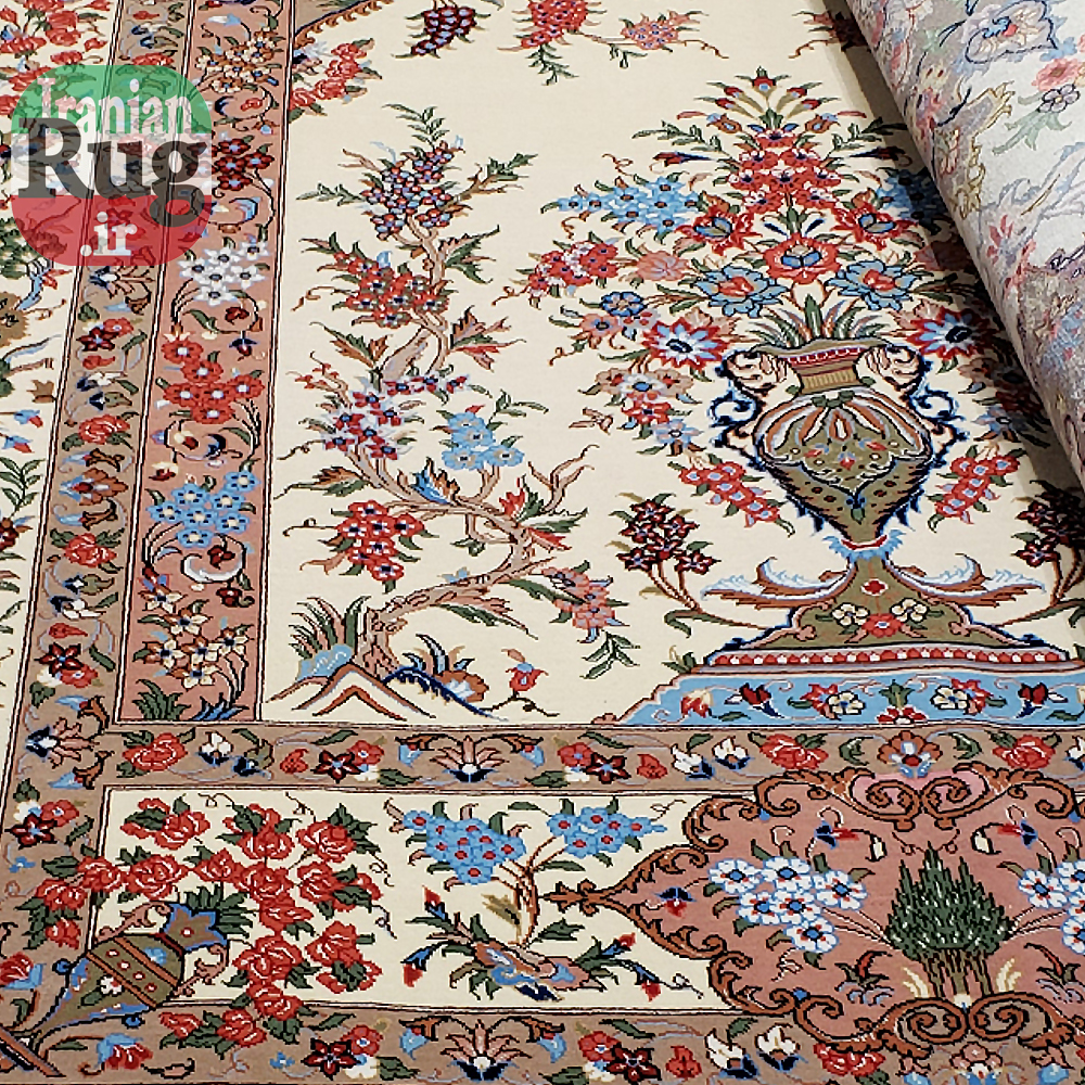 PERSIAN-Rug-KASHMAR-Handmade-Rug-Floral-Design-2x3m-6x9ft-#8105-center