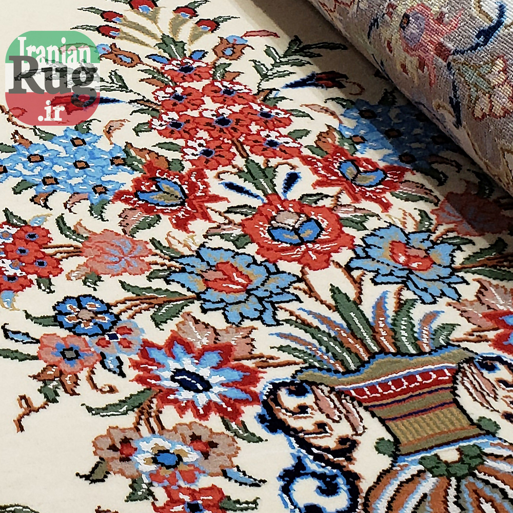 PERSIAN-Rug-KASHMAR-Handmade-Rug-Floral-Design-2x3m-6x9ft-#8105-center3