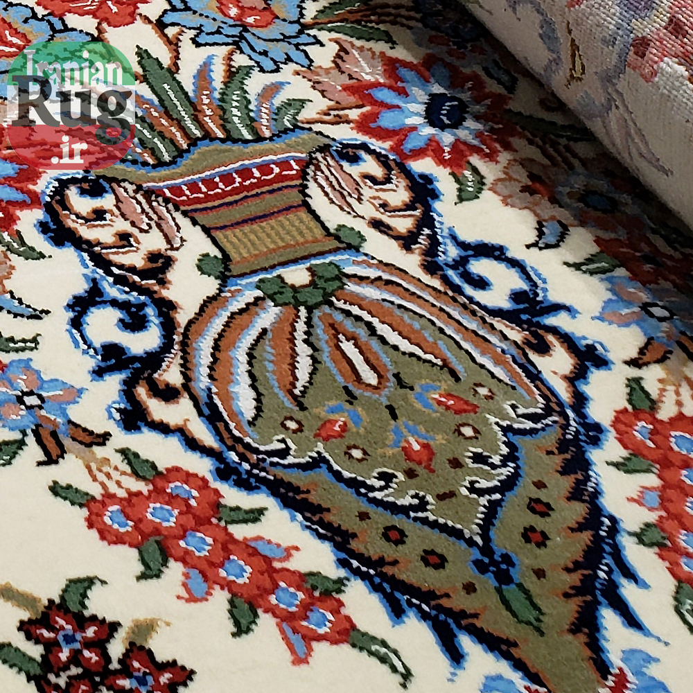 PERSIAN-Rug-KASHMAR-Handmade-Rug-Floral-Design-2x3m-6x9ft-#8105-center4