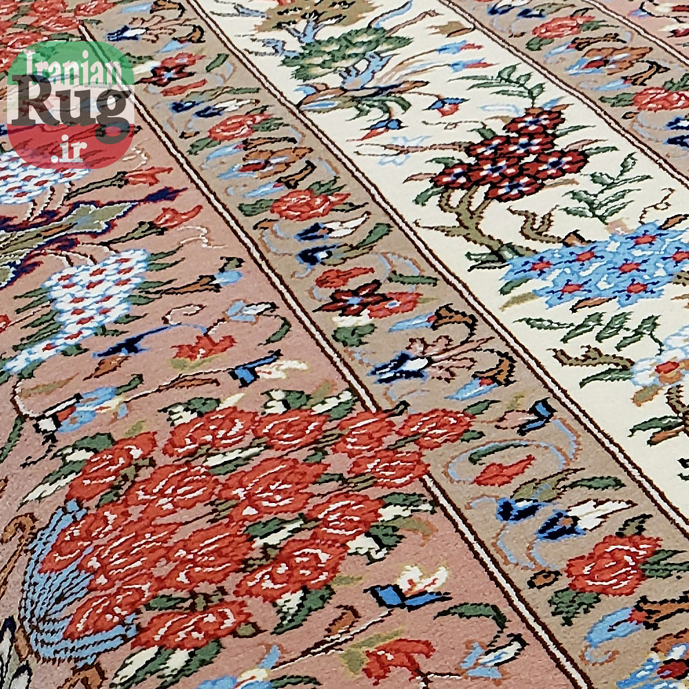 PERSIAN-Rug-KASHMAR-Handmade-Rug-Floral-Design-2x3m-6x9ft-#8105-left-detail2