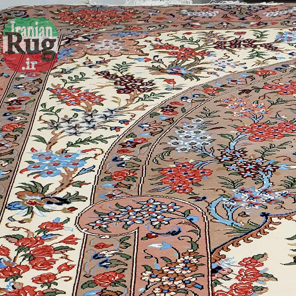 PERSIAN-Rug-KASHMAR-Handmade-Rug-Floral-Design-2x3m-6x9ft-#8105-top-side2