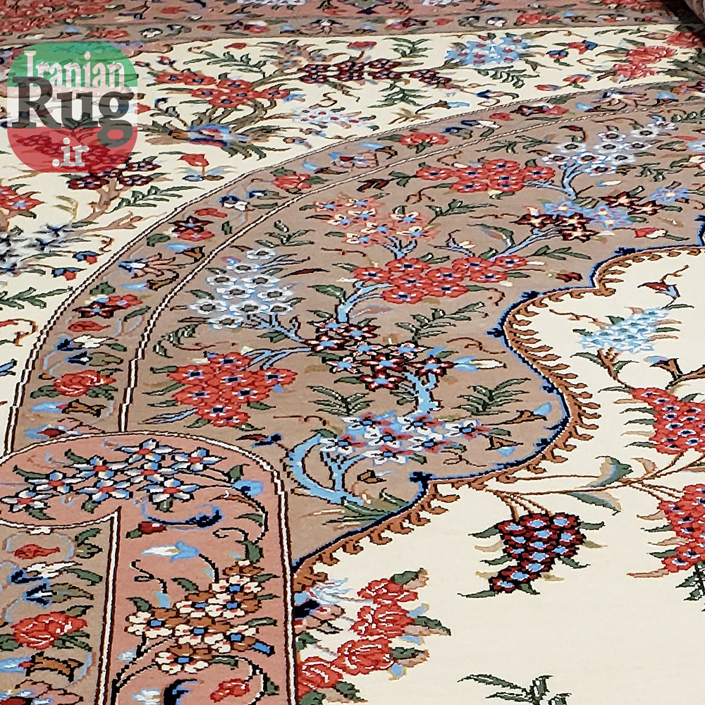 PERSIAN-Rug-KASHMAR-Handmade-Rug-Floral-Design-2x3m-6x9ft-#8105-top-side3