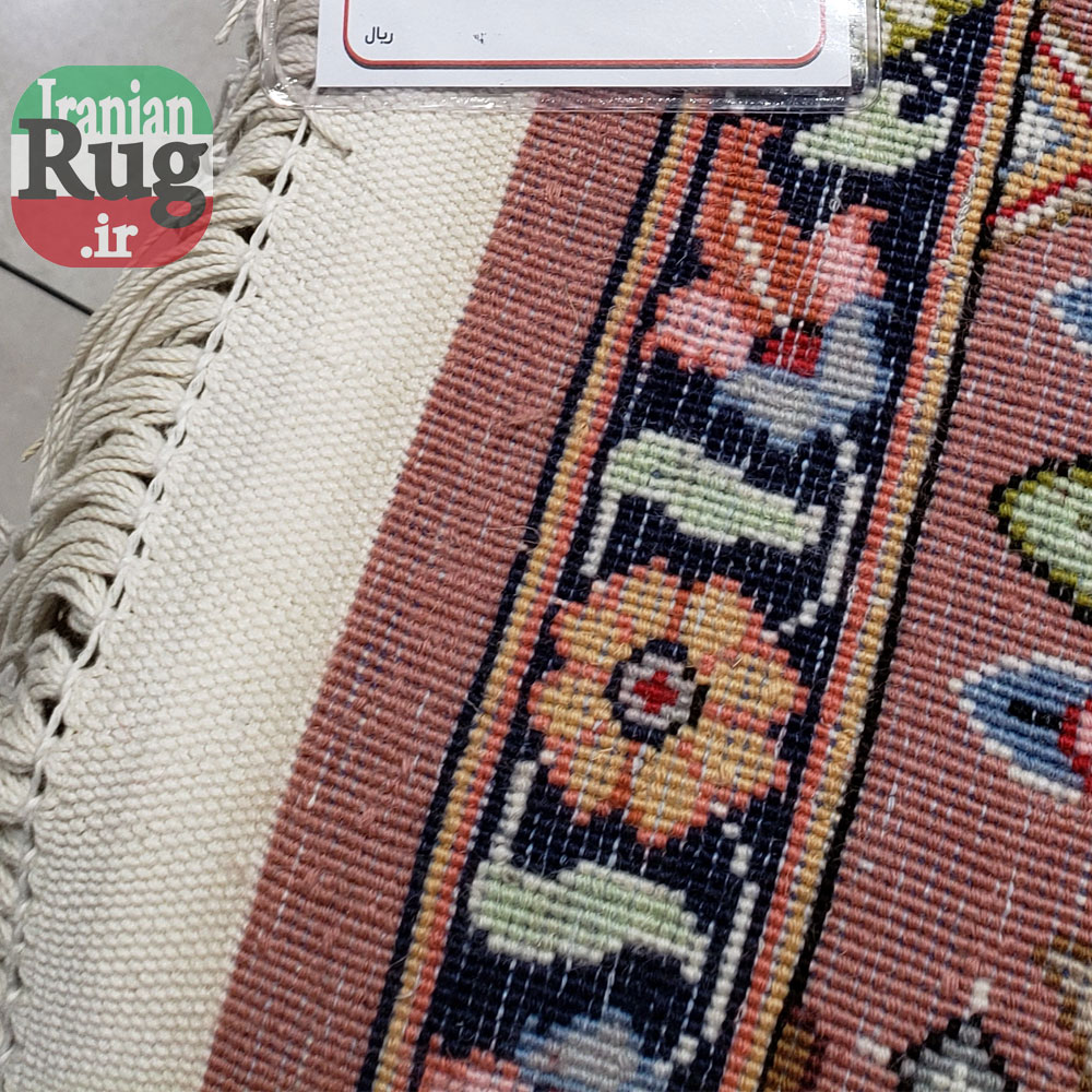 PERSIAN-Rug-KHANSAR-Handmade-Rug-Blue-Pictorial-Hunting-Design-2x3m-6x9ft-#8106-back-side
