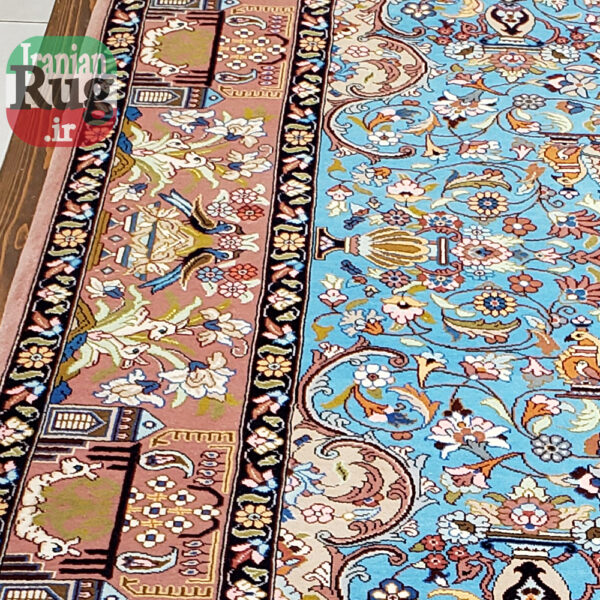 PERSIAN-Rug-KHANSAR-Handmade-Rug-Blue-Pictorial-Hunting-Design-2x3m-6x9ft-#8106-full-resolution4