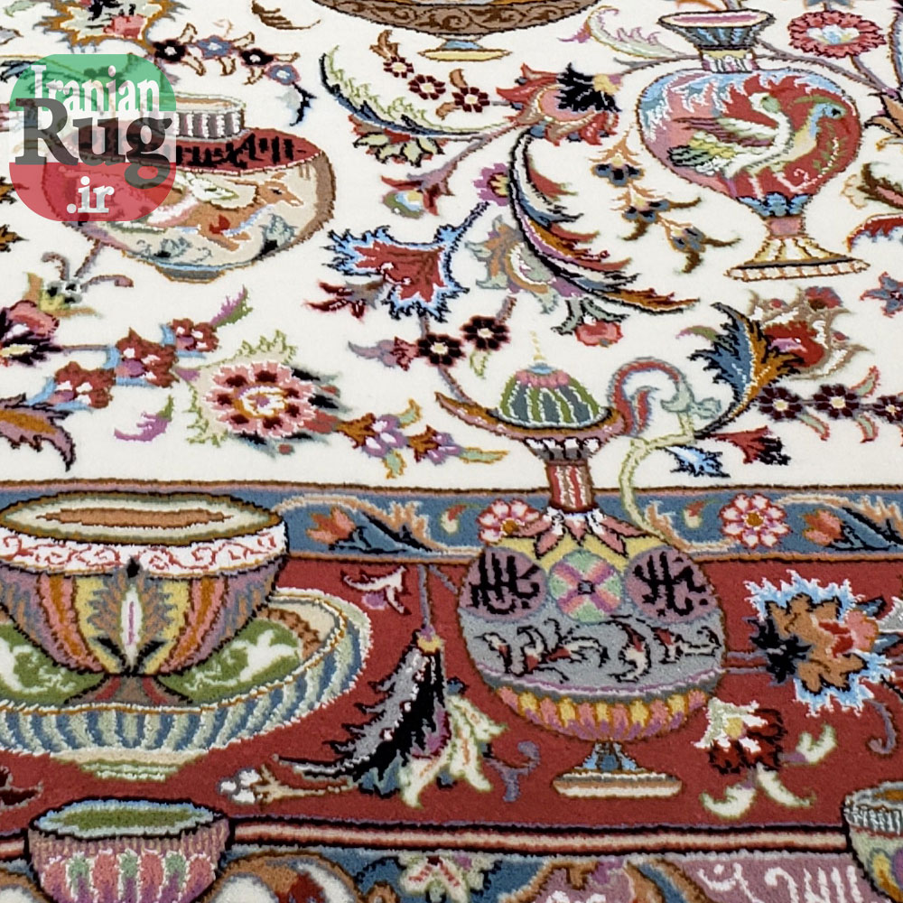 PERSIAN-Rug-KHORASAN-Handmade-Rug-Antique-Design-2x3m-6x9ft-#8103-antique-things-close-up