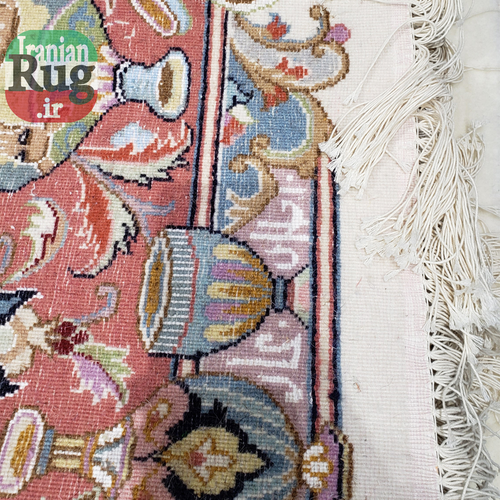 PERSIAN-Rug-KHORASAN-Handmade-Rug-Antique-Design-2x3m-6x9ft-#8103-back-side-knots-counting6