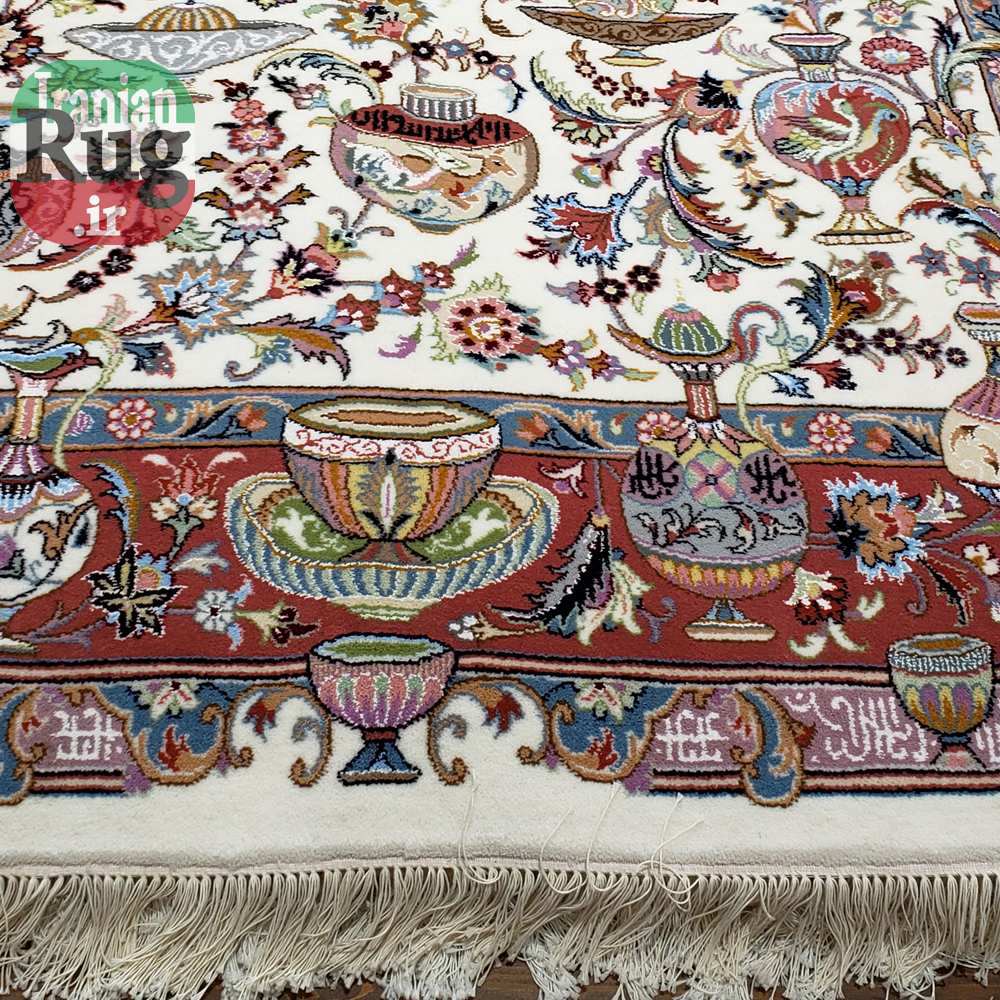 PERSIAN-Rug-KHORASAN-Handmade-Rug-Antique-Design-2x3m-6x9ft-#8103-bottom-side4