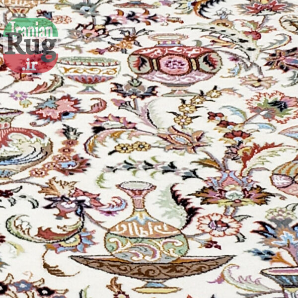 PERSIAN-Rug-KHORASAN-Handmade-Rug-Antique-Design-2x3m-6x9ft-#8103-right-side-zoom