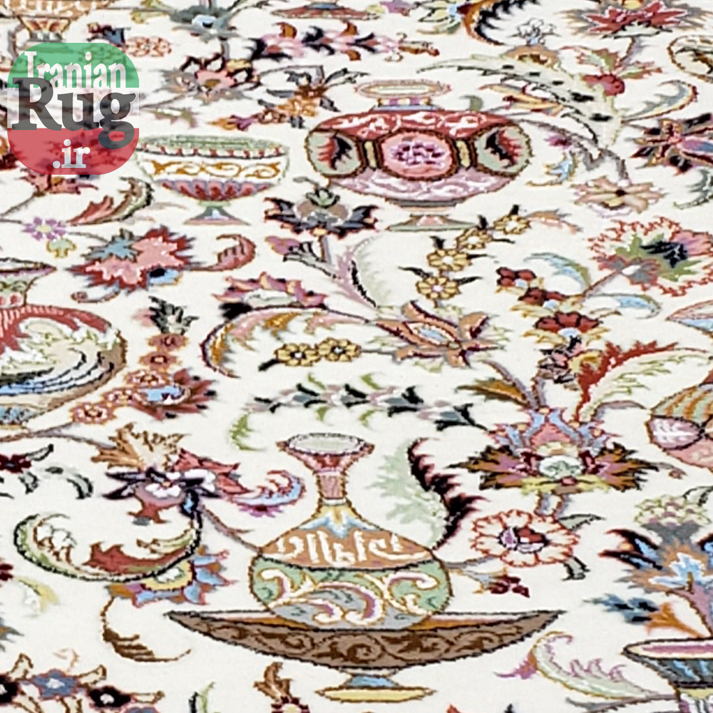PERSIAN-Rug-KHORASAN-Handmade-Rug-Antique-Design-2x3m-6x9ft-#8103-right-side-zoom