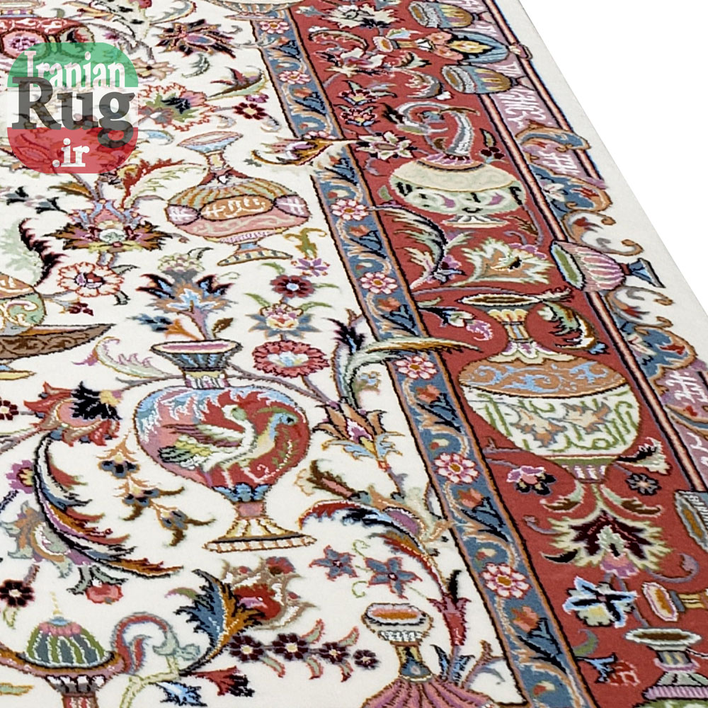 PERSIAN-Rug-KHORASAN-Handmade-Rug-Antique-Design-2x3m-6x9ft-#8103-right-side