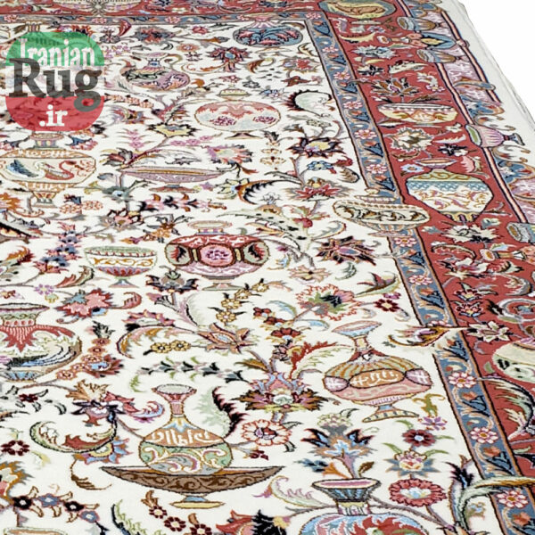 PERSIAN-Rug-KHORASAN-Handmade-Rug-Antique-Design-2x3m-6x9ft-#8103-right-top-side
