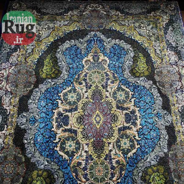 PERSIAN-Rug-Silk-QOM-Handmade-Rug-2x3m---6x9ft-#2111-Wall-Hanging-Rug-c