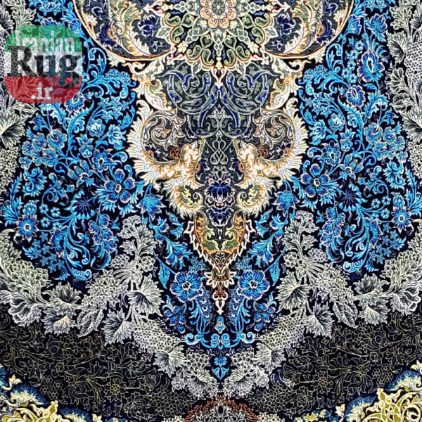 PERSIAN-Rug-Silk-QOM-Handmade-Rug-2x3m---6x9ft-#2111-Wall-Hanging-Rug-center3