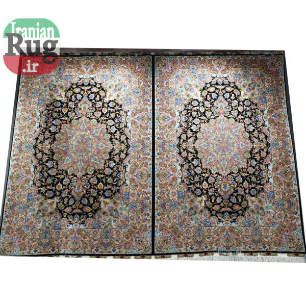 PERSIAN-Rug-TABRIZ-Handmade-Black-DOUBLE-Rug-Hoseinpour-2.5x3.5m---8x10ft-#1140D--full-resolution
