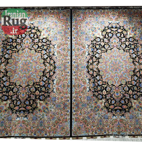 PERSIAN-Rug-TABRIZ-Handmade-Black-DOUBLE-Rug-Hoseinpour-2.5x3.5m---8x10ft-#1140D--full-resolution2