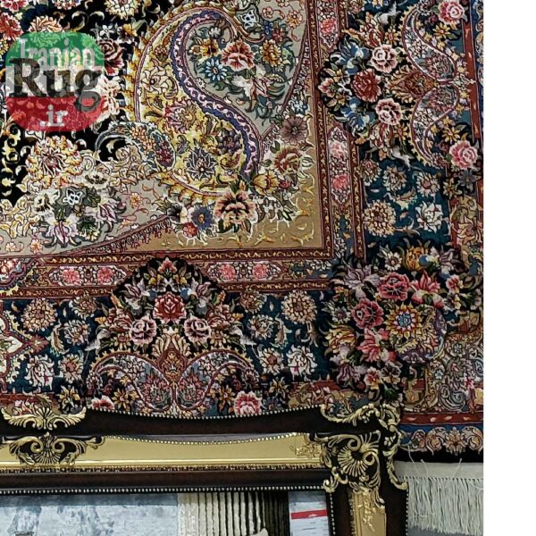 PERSIAN-Rug-TABRIZ-Handmade-DOUBLE-Rug-Salari-2.5x3.5m---8x10ft--#1142D--right-pair--lower-corner2