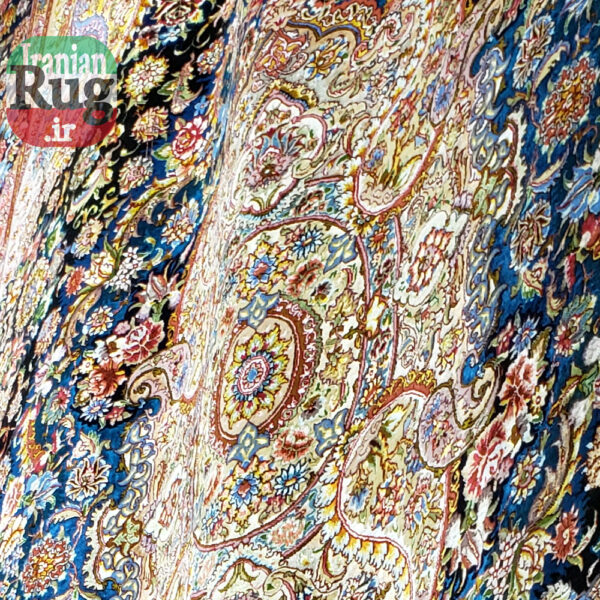 PERSIAN-Rug-TABRIZ-Handmade-DOUBLE-Rug-Salari-2.5x3.5m---8x10ft--#1142D--right-pair--shining-in-light