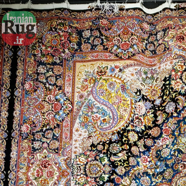 PERSIAN-Rug-TABRIZ-Handmade-DOUBLE-Rug-Salari-2.5x3.5m---8x10ft--#1142D--right-pair--top-corner1