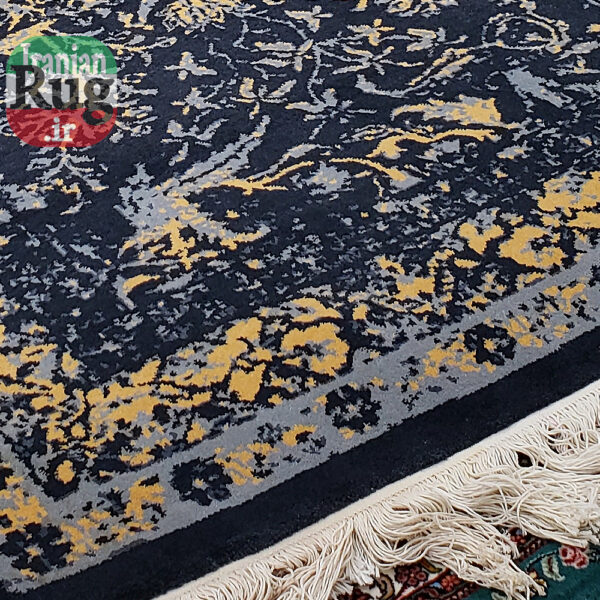 PERSIAN-Rug-YAZD-Handmade-Blue-Rug-2x3m-6x9ft-#6102-bottom
