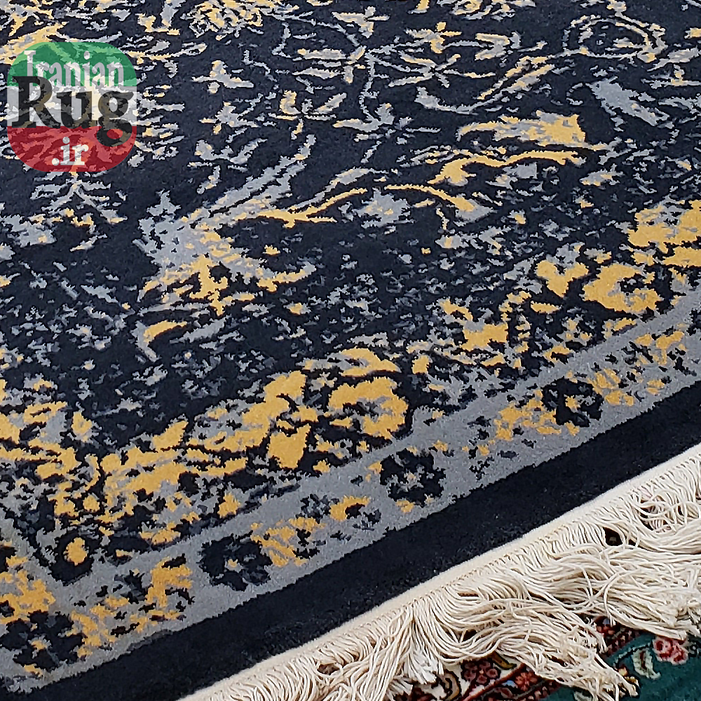PERSIAN-Rug-YAZD-Handmade-Blue-Rug-2x3m-6x9ft-#6102-bottom