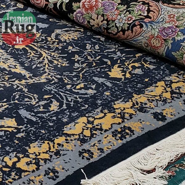 PERSIAN-Rug-YAZD-Handmade-Blue-Rug-2x3m-6x9ft-#6102-bottom2