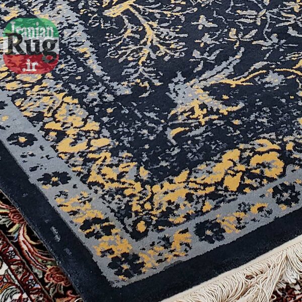 PERSIAN-Rug-YAZD-Handmade-Blue-Rug-2x3m-6x9ft-#6102-corner