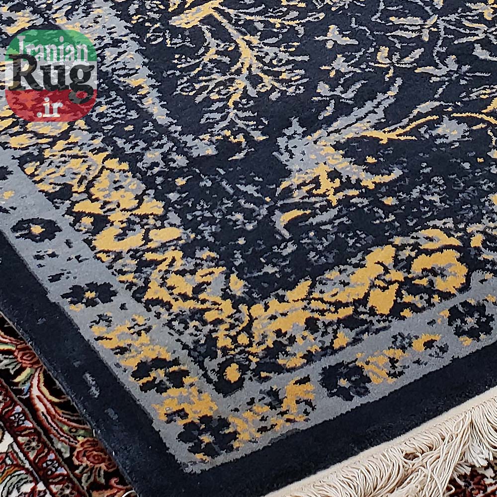 PERSIAN-Rug-YAZD-Handmade-Blue-Rug-2x3m-6x9ft-#6102-corner