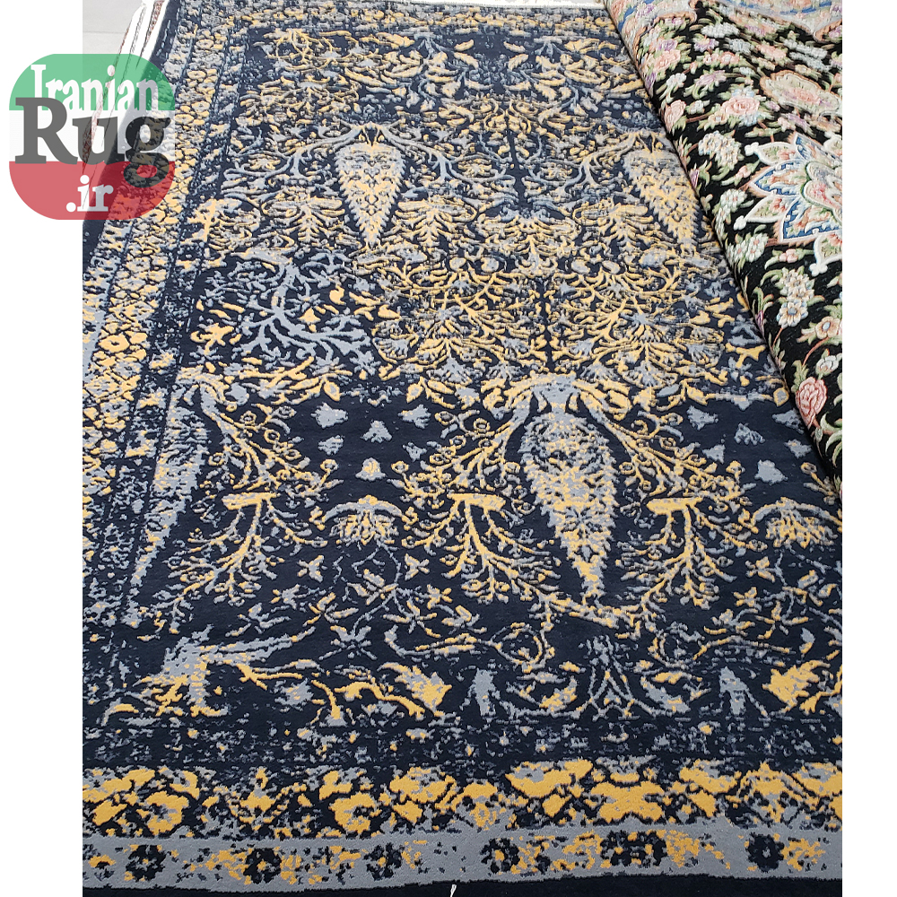 PERSIAN-Rug-YAZD-Handmade-Blue-Rug-2x3m-6x9ft-#6102-full-height