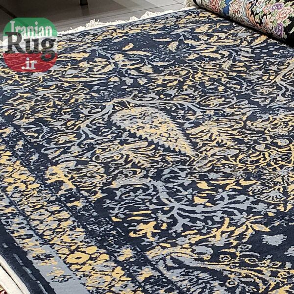 PERSIAN-Rug-YAZD-Handmade-Blue-Rug-2x3m-6x9ft-#6102-top