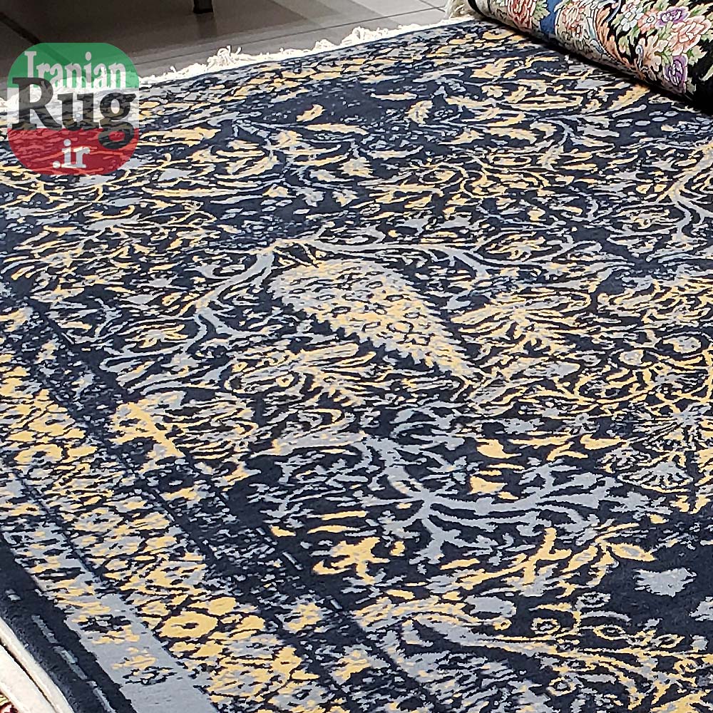 PERSIAN-Rug-YAZD-Handmade-Blue-Rug-2x3m-6x9ft-#6102-top