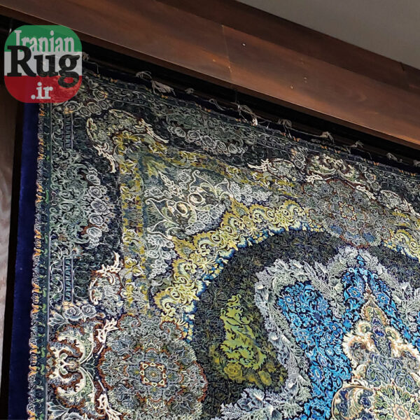 Wall-Hanging-Silk-QOM-PERSIAN-Rug-Handmade-Rug-2x3m---6x9ft-#2111