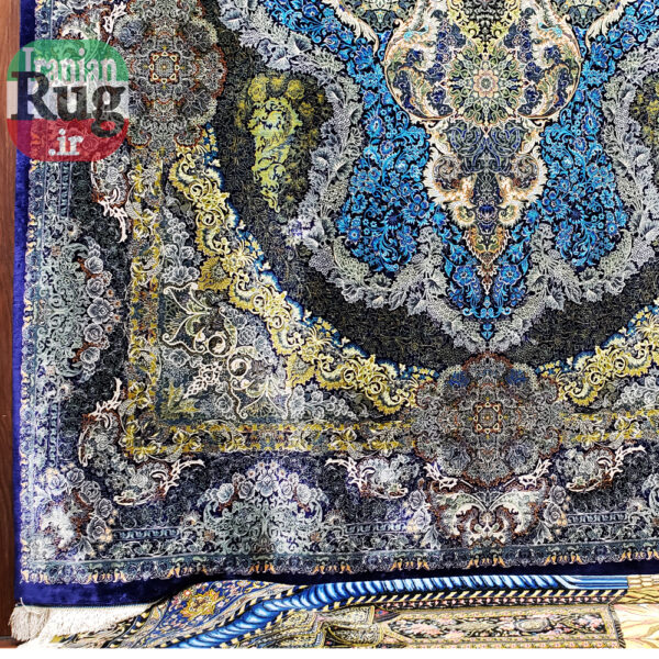 Wall-Hanging-Silk-QOM-PERSIAN-Rug-Handmade-Rug-2x3m---6x9ft-#2111-bottom-left