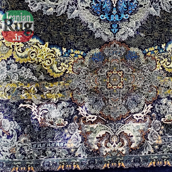 Wall-Hanging-Silk-QOM-PERSIAN-Rug-Handmade-Rug-2x3m---6x9ft-#2111-bottom2