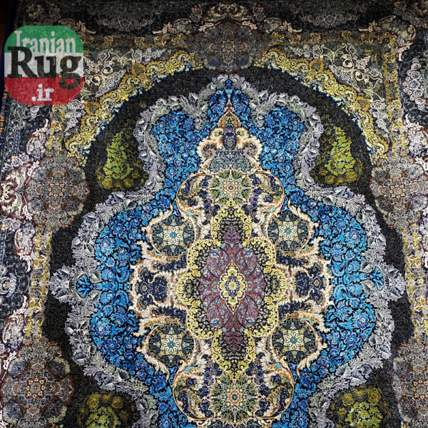 Wall-Hanging-Silk-QOM-PERSIAN-Rug-Handmade-Rug-2x3m---6x9ft-#2111-full-height1