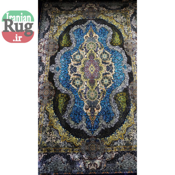Wall-Hanging-Silk-QOM-PERSIAN-Rug-Handmade-Rug-2x3m---6x9ft-#2111-full-height3