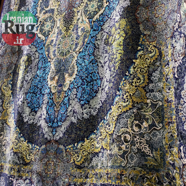 Wall-Hanging-Silk-QOM-PERSIAN-Rug-Handmade-Rug-2x3m---6x9ft-#2111-silk-shining