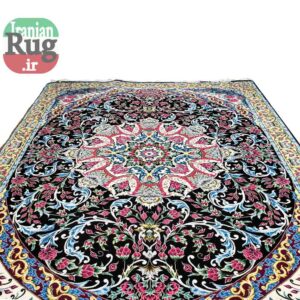 Yazd-PERSIAN-Rug-Handmade-Black-Rug-2.5x3.5m---8x10ft-#6101--c2