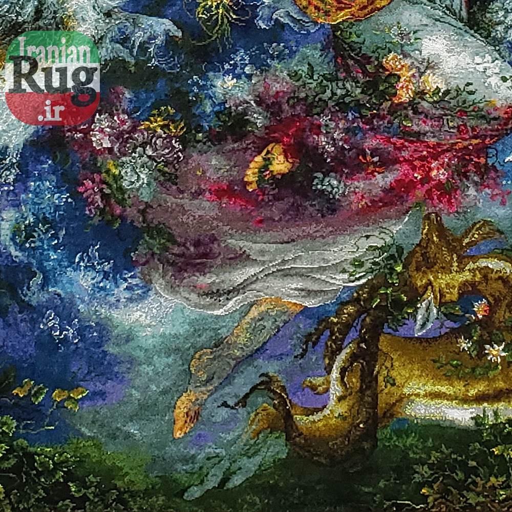 Wall-Hanging-Persian-Rug-Tabriz-Pictorial-Morning-Blossom-1x1.5m-3.28x4.92ft-#7217--bottom