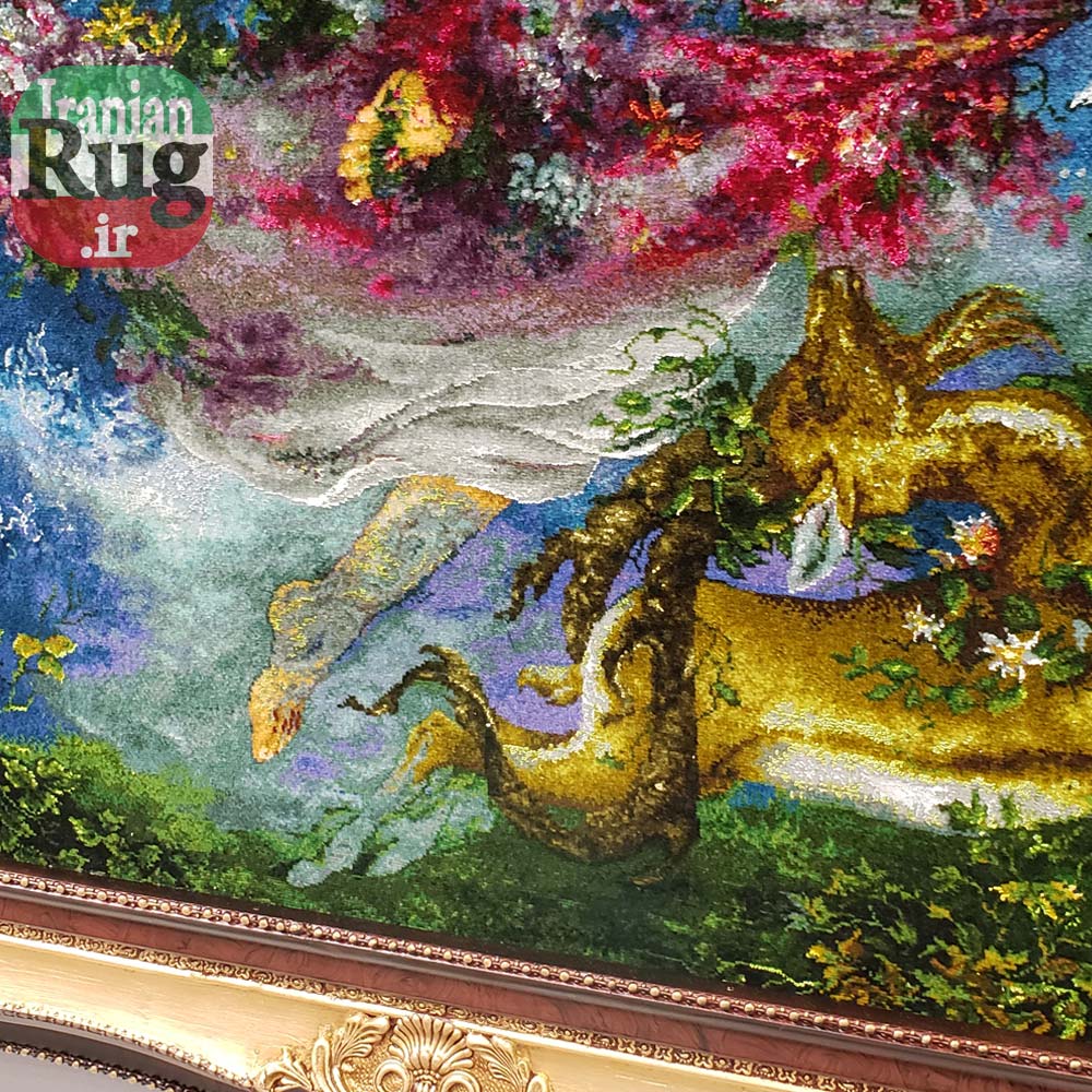 Wall-Hanging-Persian-Rug-Tabriz-Pictorial-Morning-Blossom-1x1.5m-3.28x4.92ft-#7217--bottom2