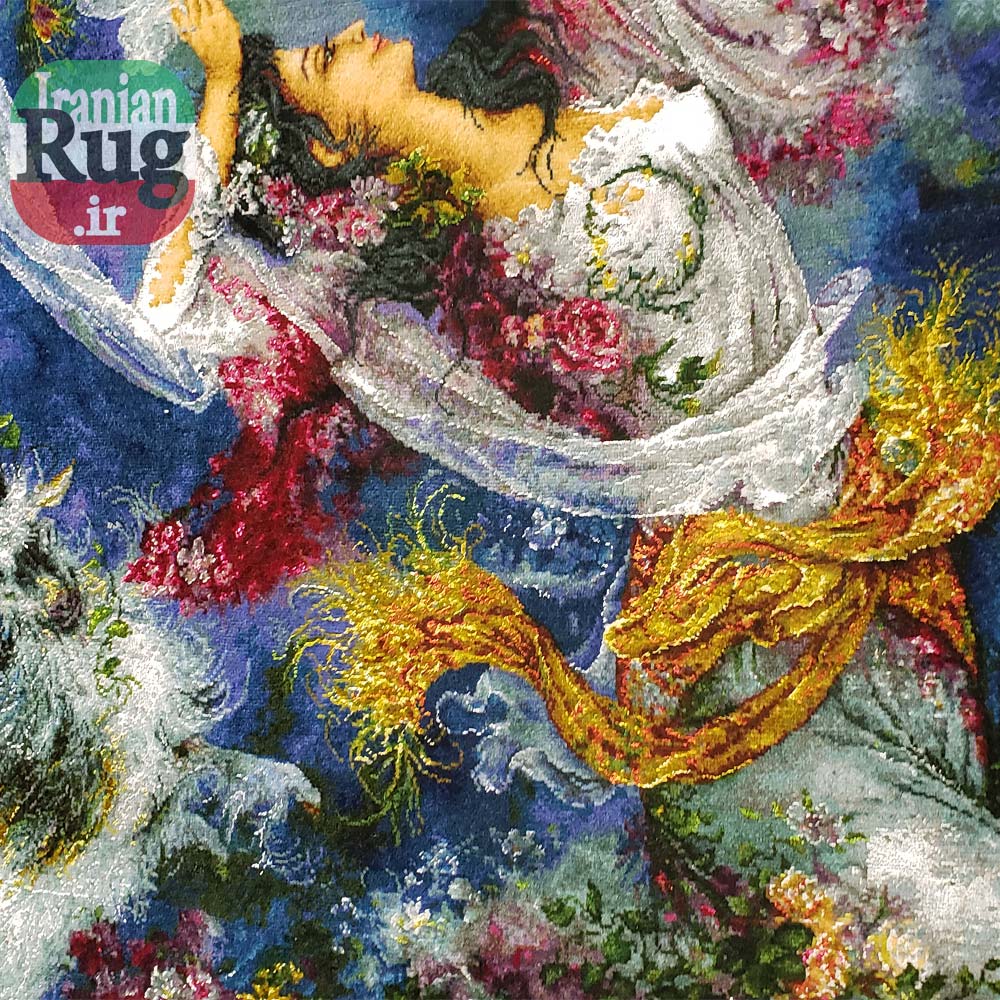 Wall-Hanging-Persian-Rug-Tabriz-Pictorial-Morning-Blossom-1x1.5m-3.28x4.92ft-#7217-face-2