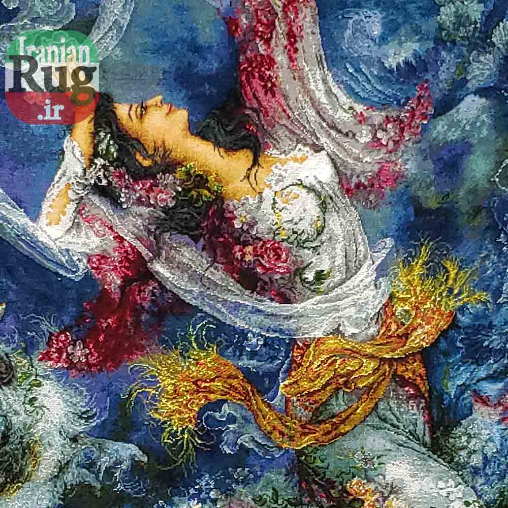 Wall-Hanging-Persian-Rug-Tabriz-Pictorial-Morning-Blossom-1x1.5m-3.28x4.92ft-#7217-face-c