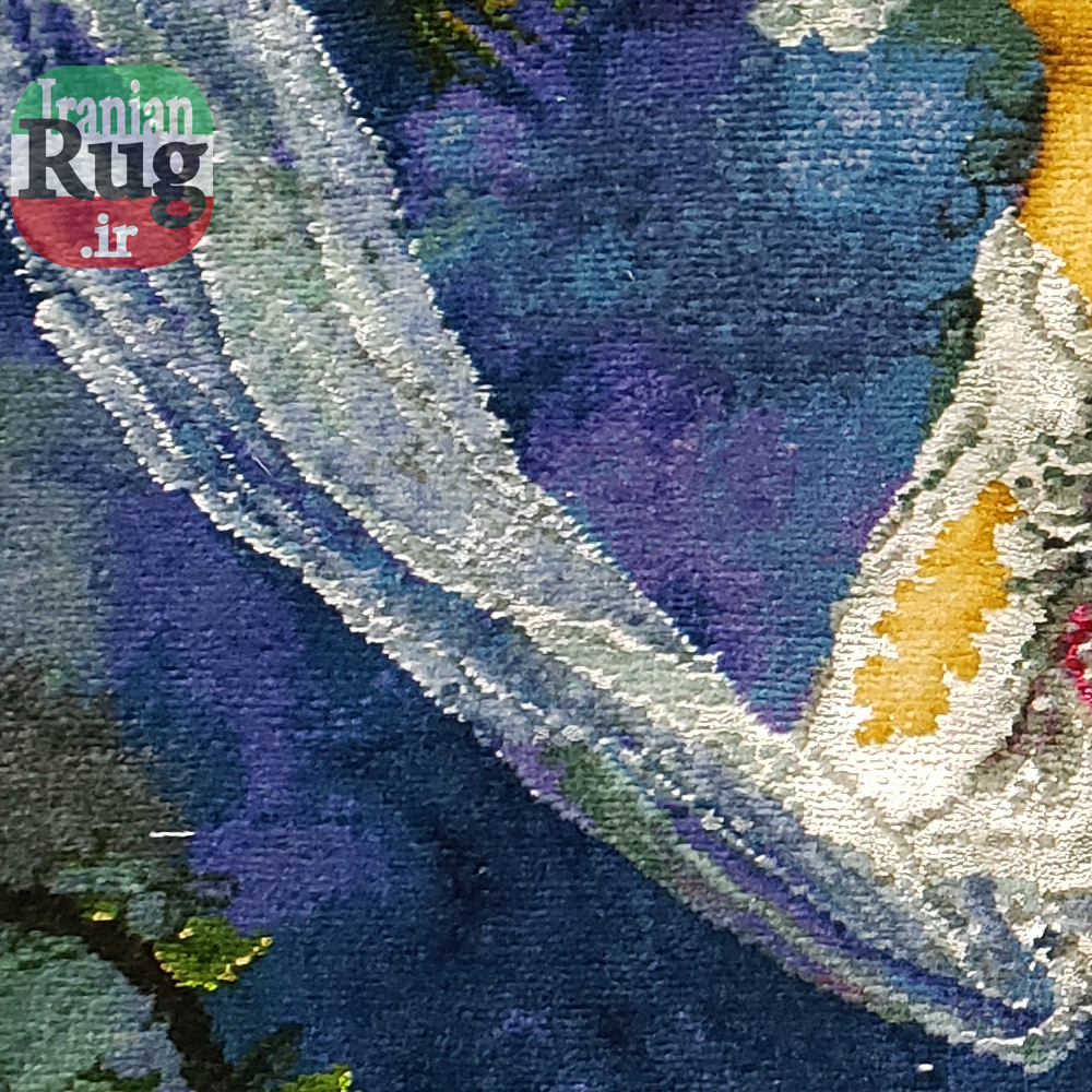 Wall-Hanging-Persian-Rug-Tabriz-Pictorial-Morning-Blossom-1x1.5m-3.28x4.92ft-#7217-face-top-corner-detail