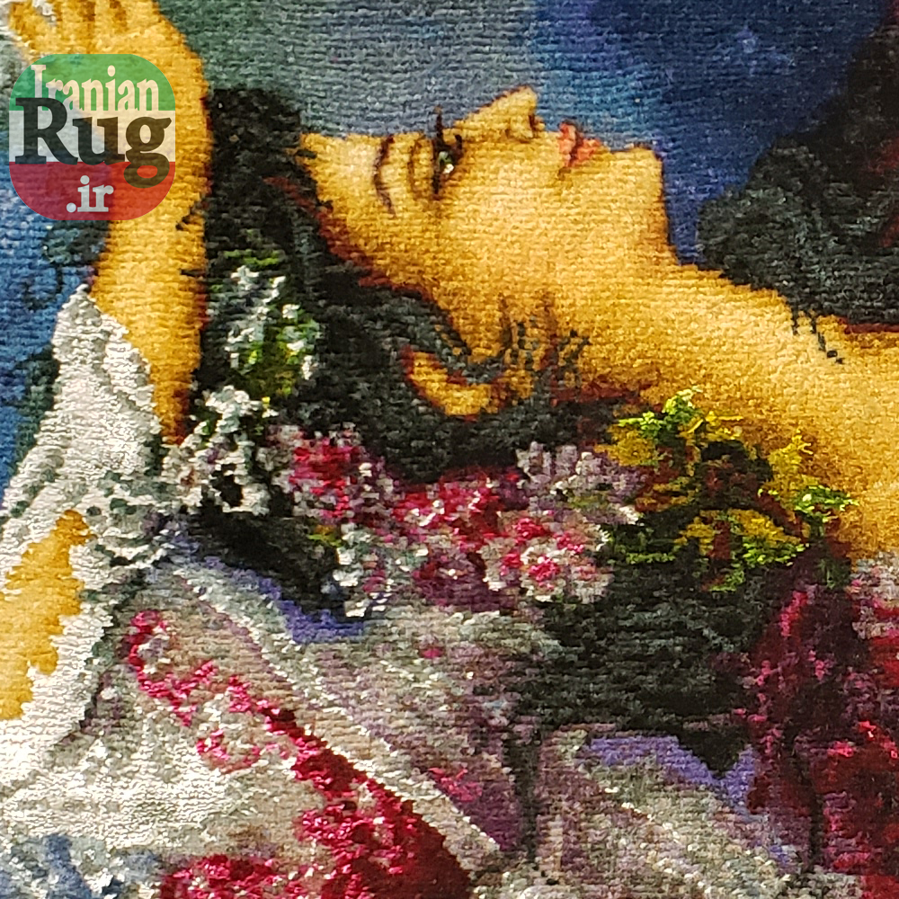 Wall-Hanging-Persian-Rug-Tabriz-Pictorial-Morning-Blossom-1x1.5m-3.28x4.92ft-#7217--full-resolution-face-detail