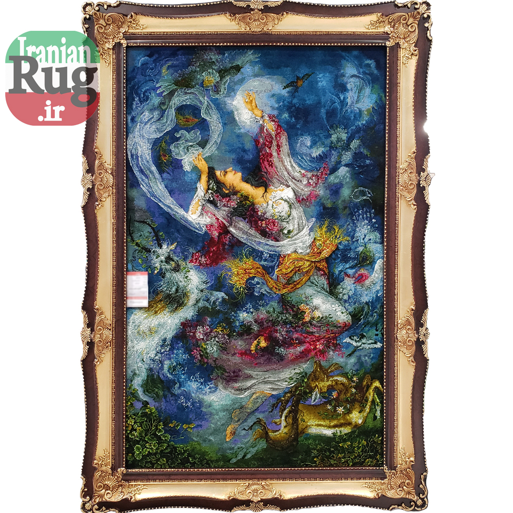 Wall-Hanging-Persian-Rug-Tabriz-Pictorial-Morning-Blossom-1x1.5m-3.28x4.92ft-#7217--full-resolution-full-height